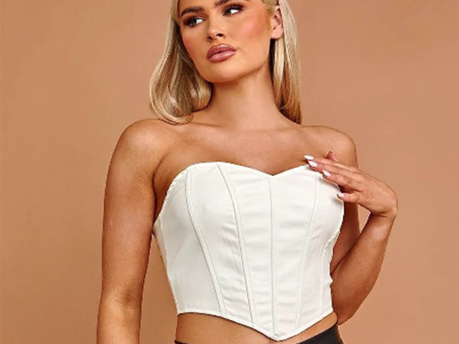 Bandeau Corset Crop Top 