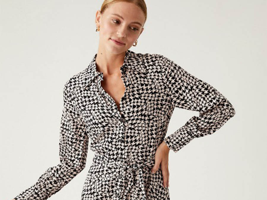 Floral Belted Midi Shirt Dress from Marks & Spencer Ireland