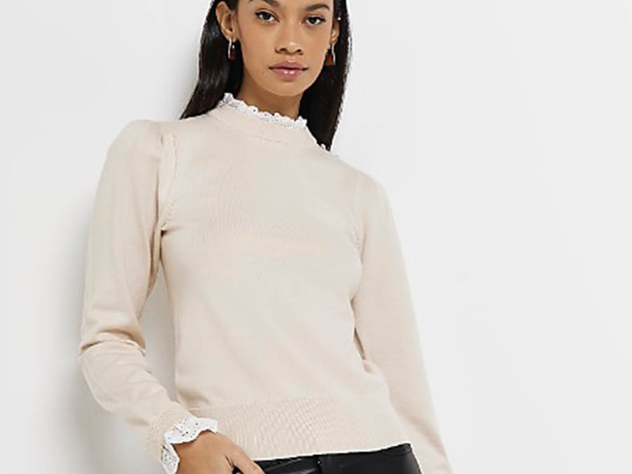 Brown Brodie Lace Jumper Fashion.ie 2023