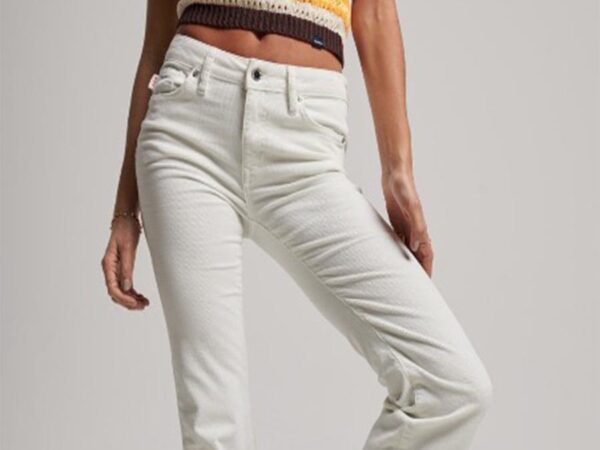 Ladies mid rise white jeans from Superdry