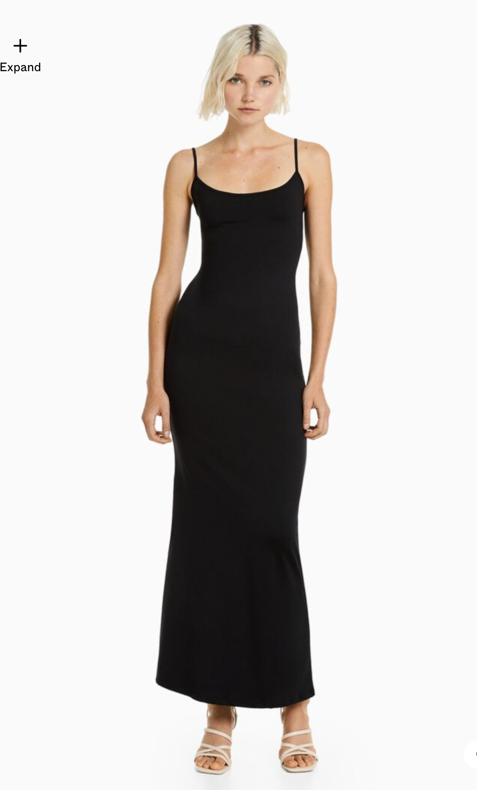 Fitted long strappy dress