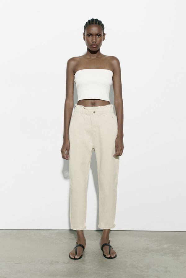 HIGH-WAIST BAGGY PAPERBAG JEANS