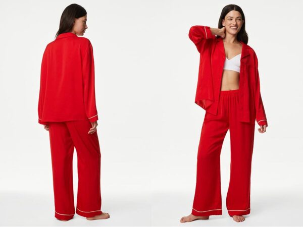 Ladies Red Dream Satin Pyjama Set Fashion.ie 2024 Ireland