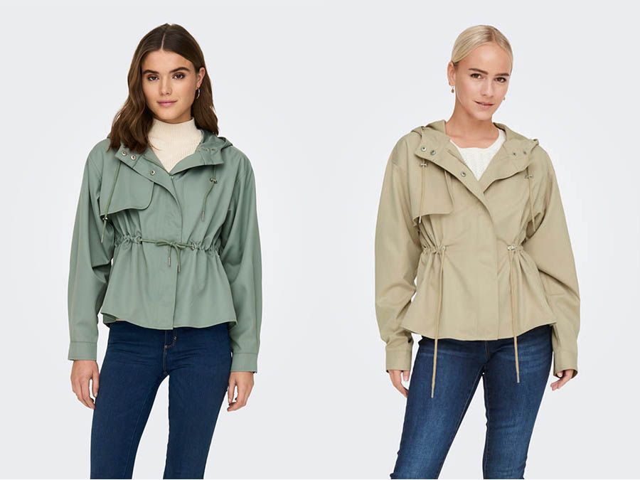 Ladies beige or cream Short Parka Trenchcoat Jacket Fashion.ie 2024 Ireland