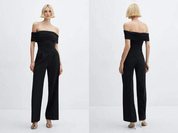 Ladies Black Off-Shoulder Jumpsuit Fashion.ie 2024 Ireland