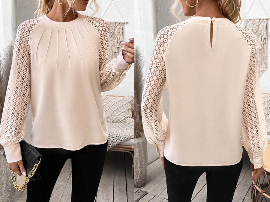 Clasi Lace Raglan Sleeve Top