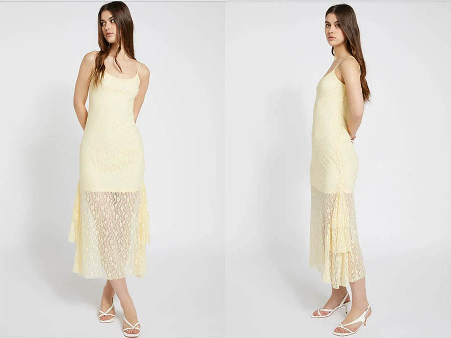 Lemon Savida Bailey Lace Midi Dress