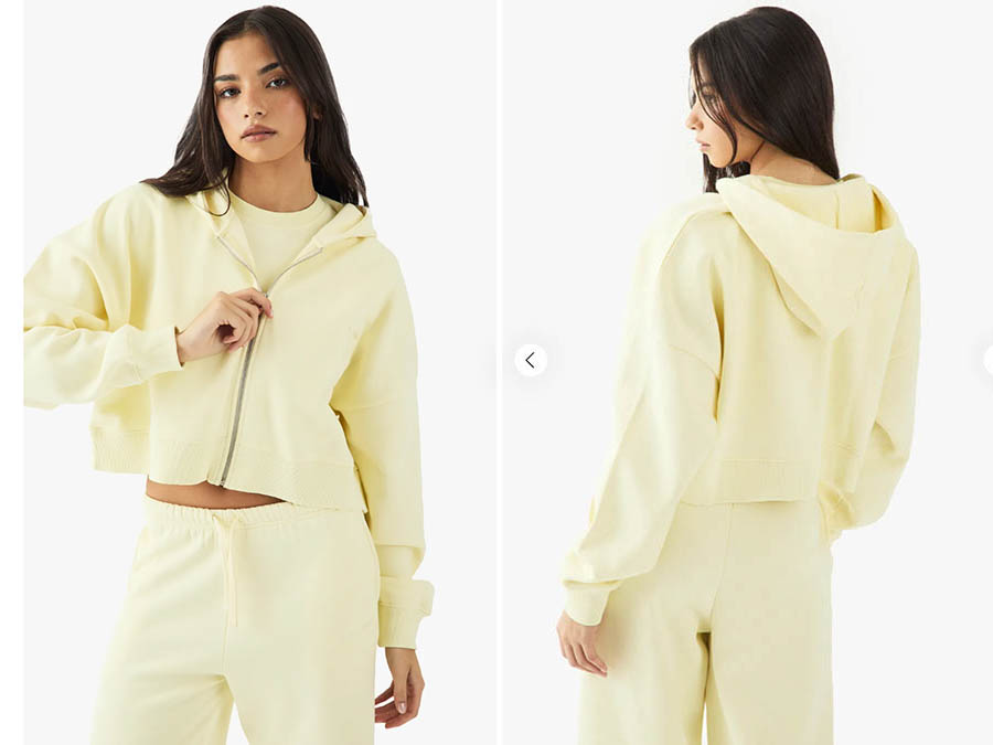 Ladies lemon zip hoodie Ireland