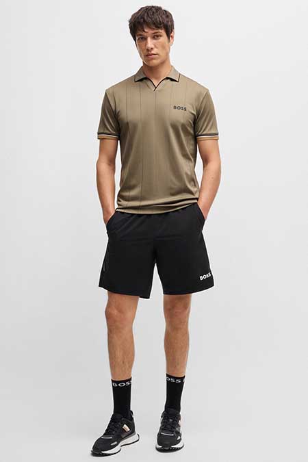 Hugo Boss Beige Stretch Polo Shirt