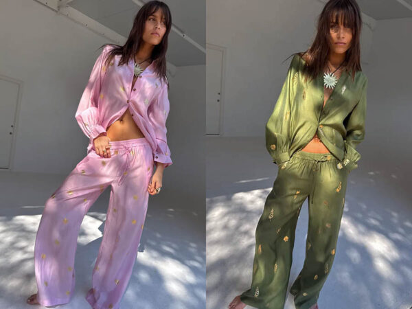 Purple Sun Foil Trouser & Top Sets music festival fashion 2025