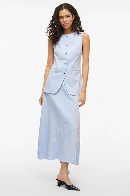Ladies Tailored Light Blue Waistcoat Ireland 2025