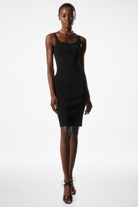 Tom Ford Black Embroidered Knit Dress . Ladies designer fashion Ireland 2025