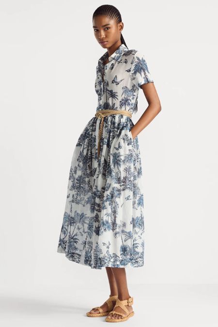 Dior Mid-Length Pattern Shirtdress. Ladies designer fashion dresses Ireland 2025