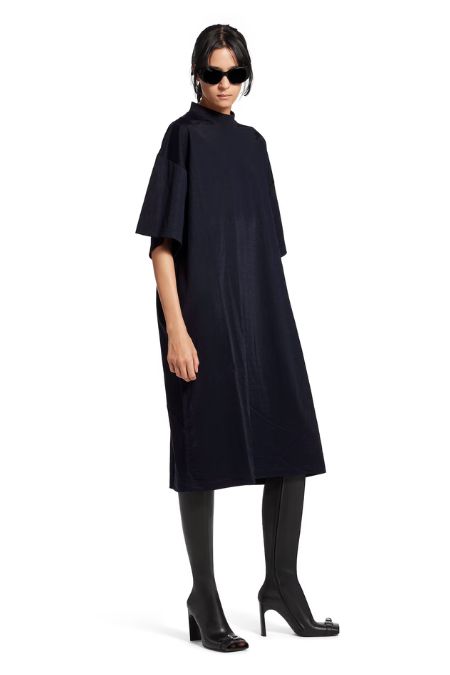 Balenciaga Dark Navy T-Shirt Dress. Latest ladies designer fashion labels Ireland 2025