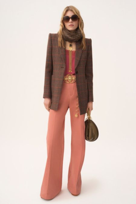 Chloé Ladies Wool Checked Jacket. Designer ladies fashion 2025