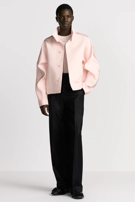 Dior Men’s Pink Stand-Collar Jacket. Men's designer fashion jackets in Ireland 2025
