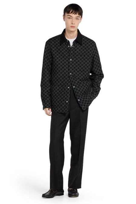 Gucci men's designer fashion autumn 2025 Brushed GG Flannel Jacket