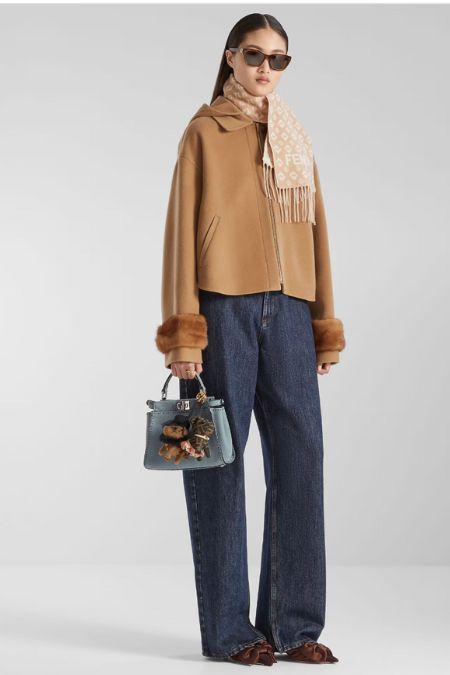 Fendi Beige Double-Sided Cashmere Jacket