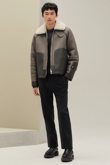 Hermès Men’s Zipped Jacket With Flap Collar
